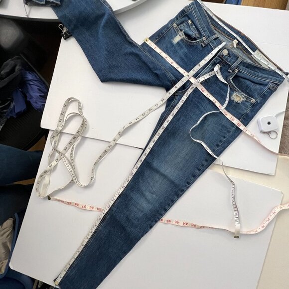 Rag & Bone Destroyed Skinny Denim Jeans in La Paz Sz 28 - Picture 14 of 14
